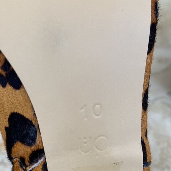 NWOT Urban Outfitters Pony Hair Leopard Print Ankle Boots - Picture 12 of 13